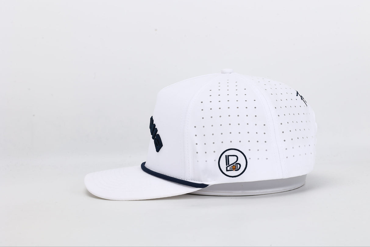BIRDIEUP Rope SnapBack - White