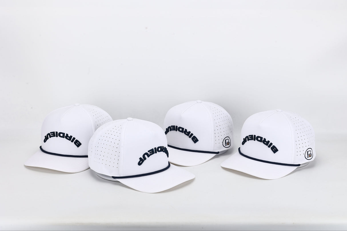 BIRDIEUP Rope SnapBack - White