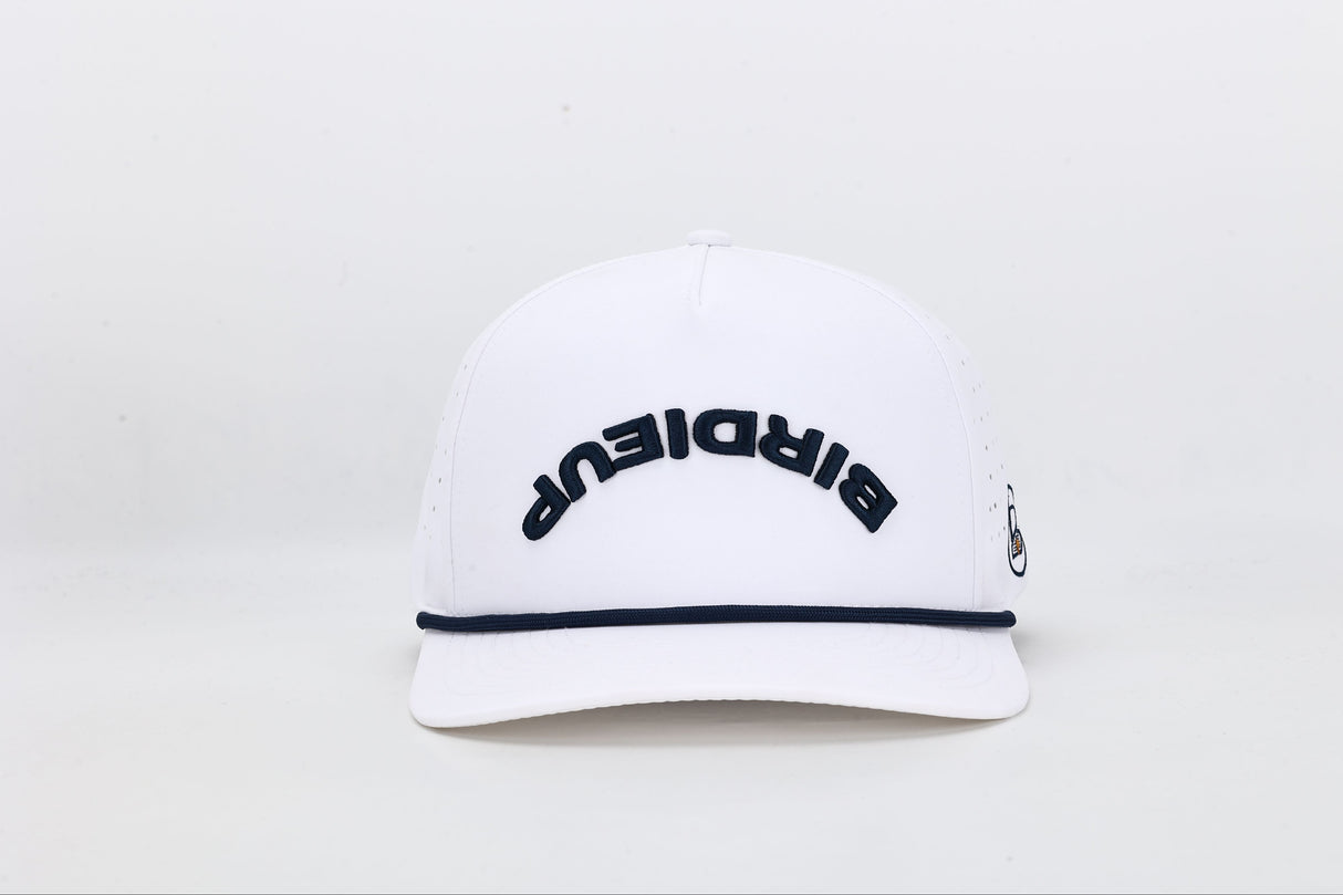 BIRDIEUP Rope SnapBack - White