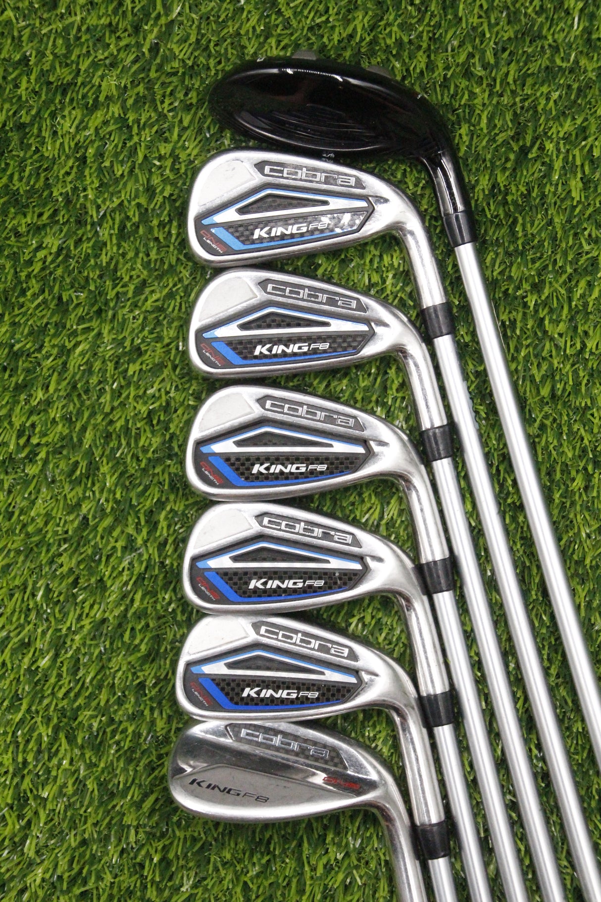 Cobra King F8 One Length Iron Set 5H 6-PW GW SR Flex 37"