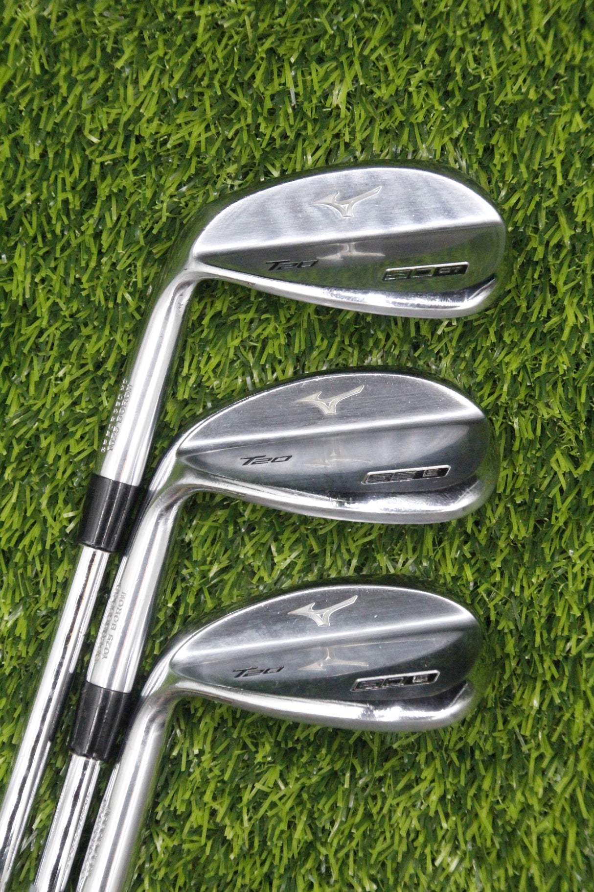 Lefty Mizuno T20 Satin Chrome 50° 55° 60° Wedge Set XS Flex