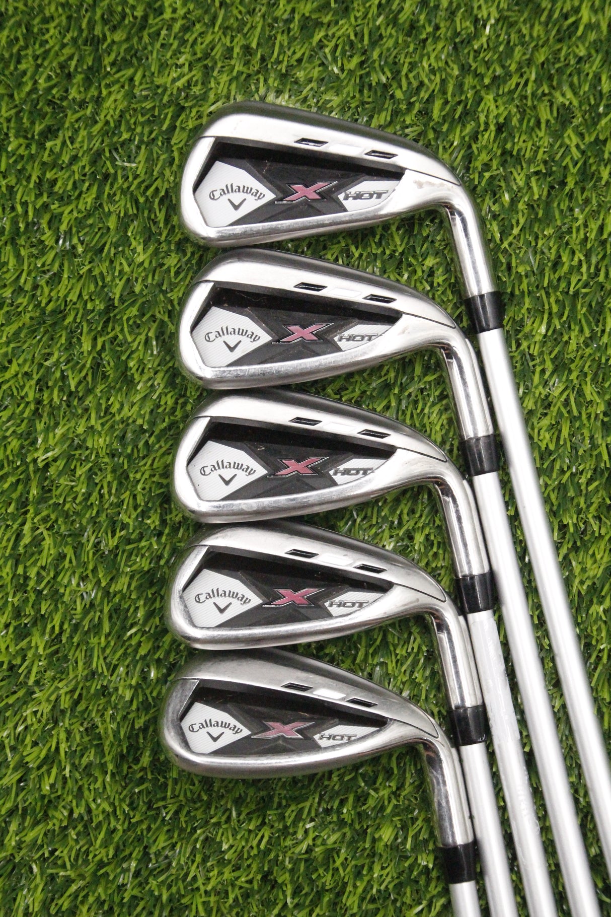 WOMEN Callaway 2013 X Hot Iron Set 7-PW SW L Flex -0.5"