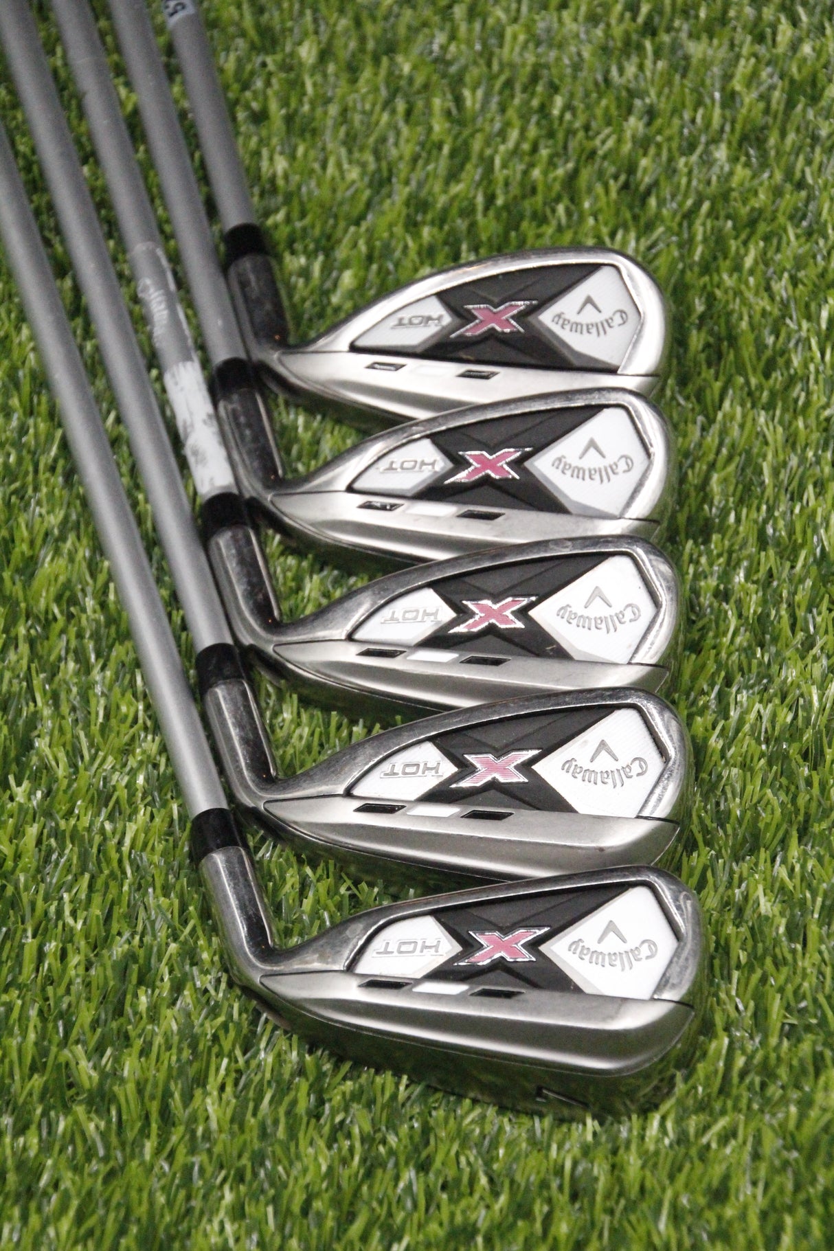 WOMEN Callaway 2013 X Hot Iron Set 7-PW SW L Flex -0.5"
