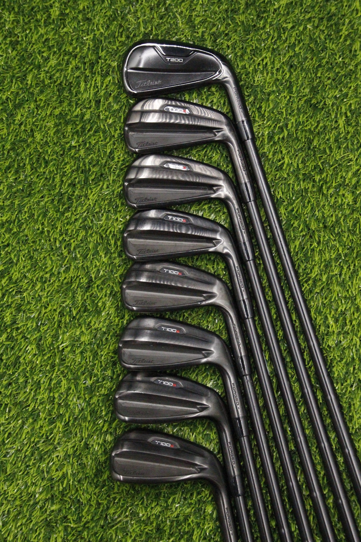 Titleist 2021 T200/T100s Black Combo Iron Set 4-PW GW XS Flex +0.5"