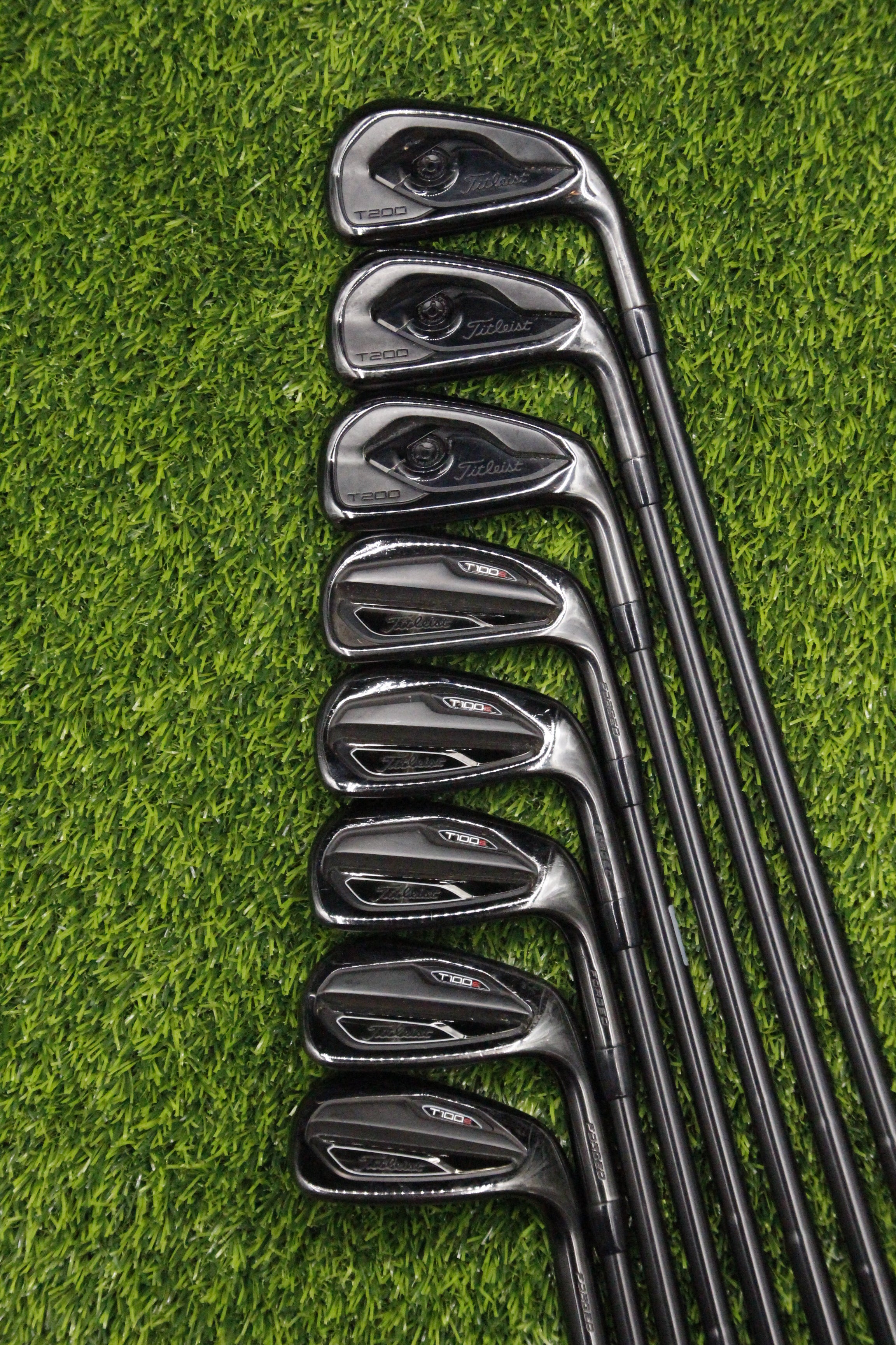 Titleist T200/T100s Black Combo Iron Set 4-PW GW XS Flex +0.5"