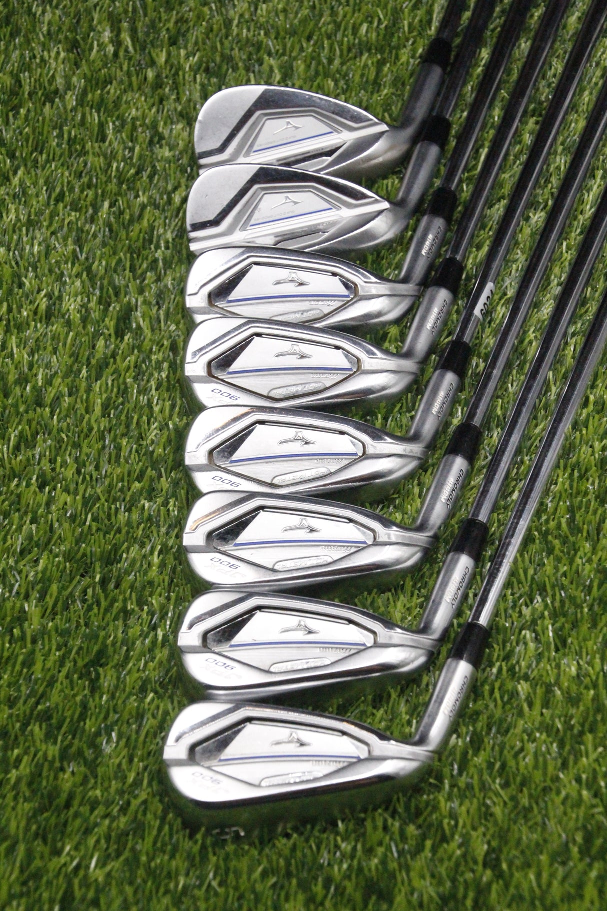 Lefty Mizuno JPX 900 Hot Metal Iron Set 5-PW GW SW R Plus Flex +1.0"