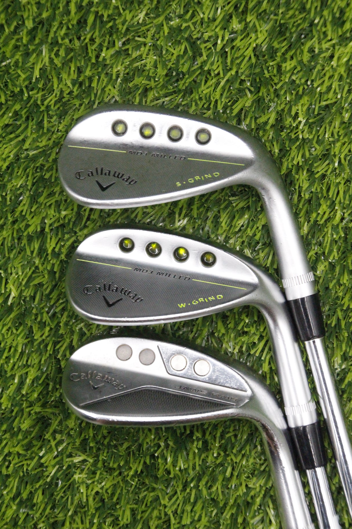 Callaway MD3 Milled Chrome/Jaws Raw 52° 56° 60° GW SW LW Wedge Flex 36.25" 35.25" 35.25"