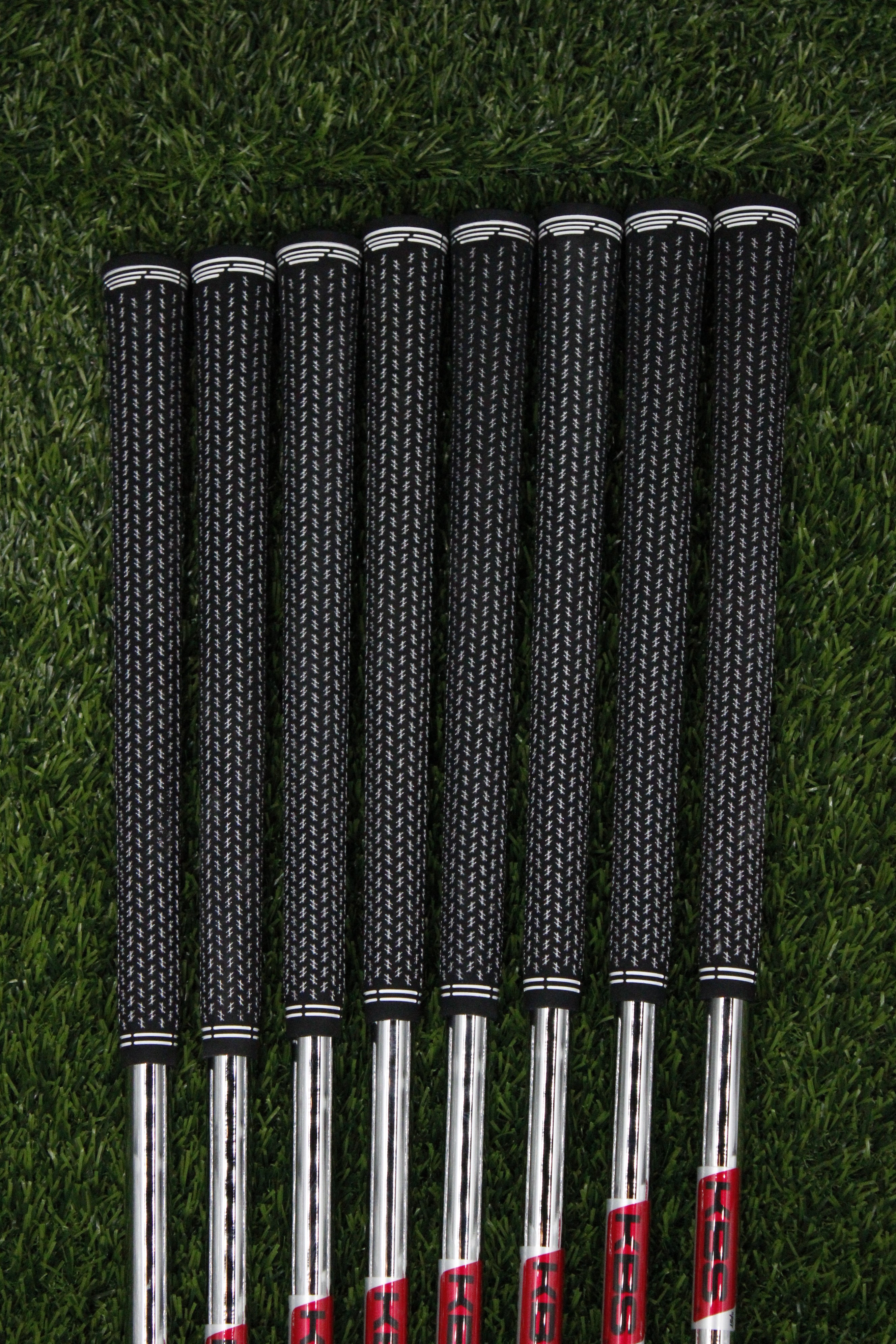 KBS $-Taper Chrome Finish 120g Stiff Flex 4-PW GW Iron Set Steel Shaft .370 Tip Std Length