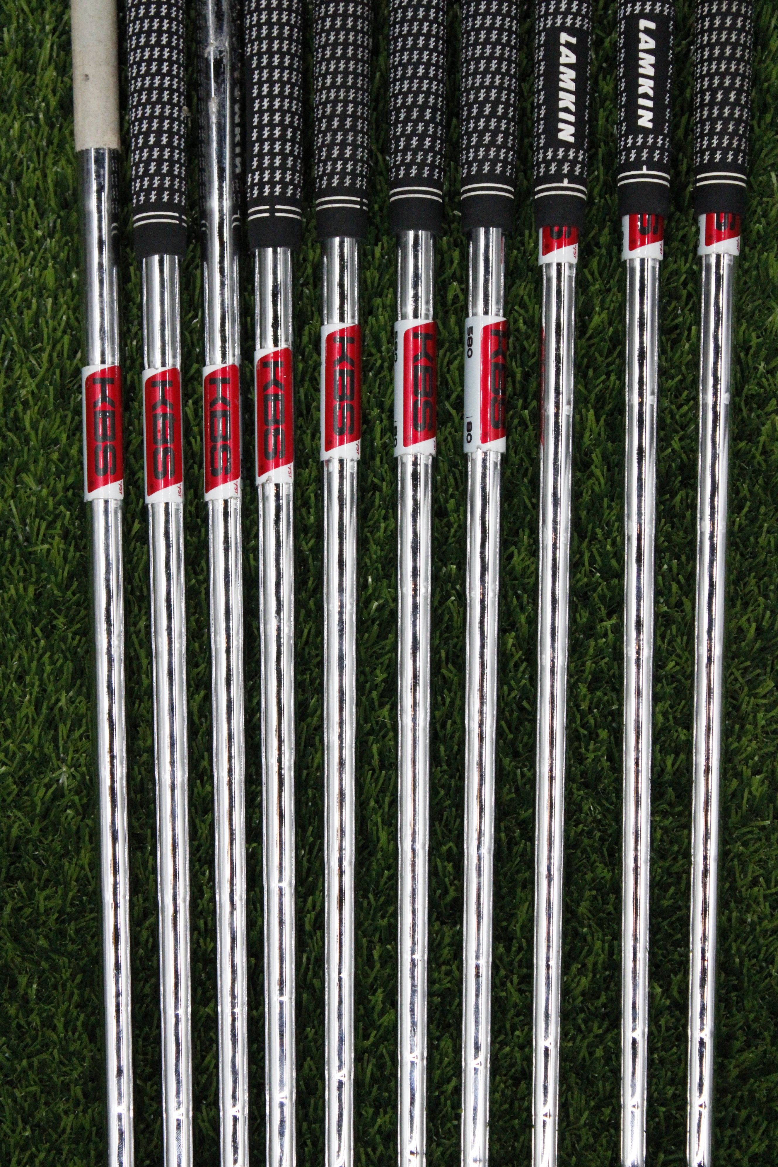 KBS 580 80g Regular Flex 4-PW GW SW LW Iron Set Steel Shaft .370 Tip -1.0"