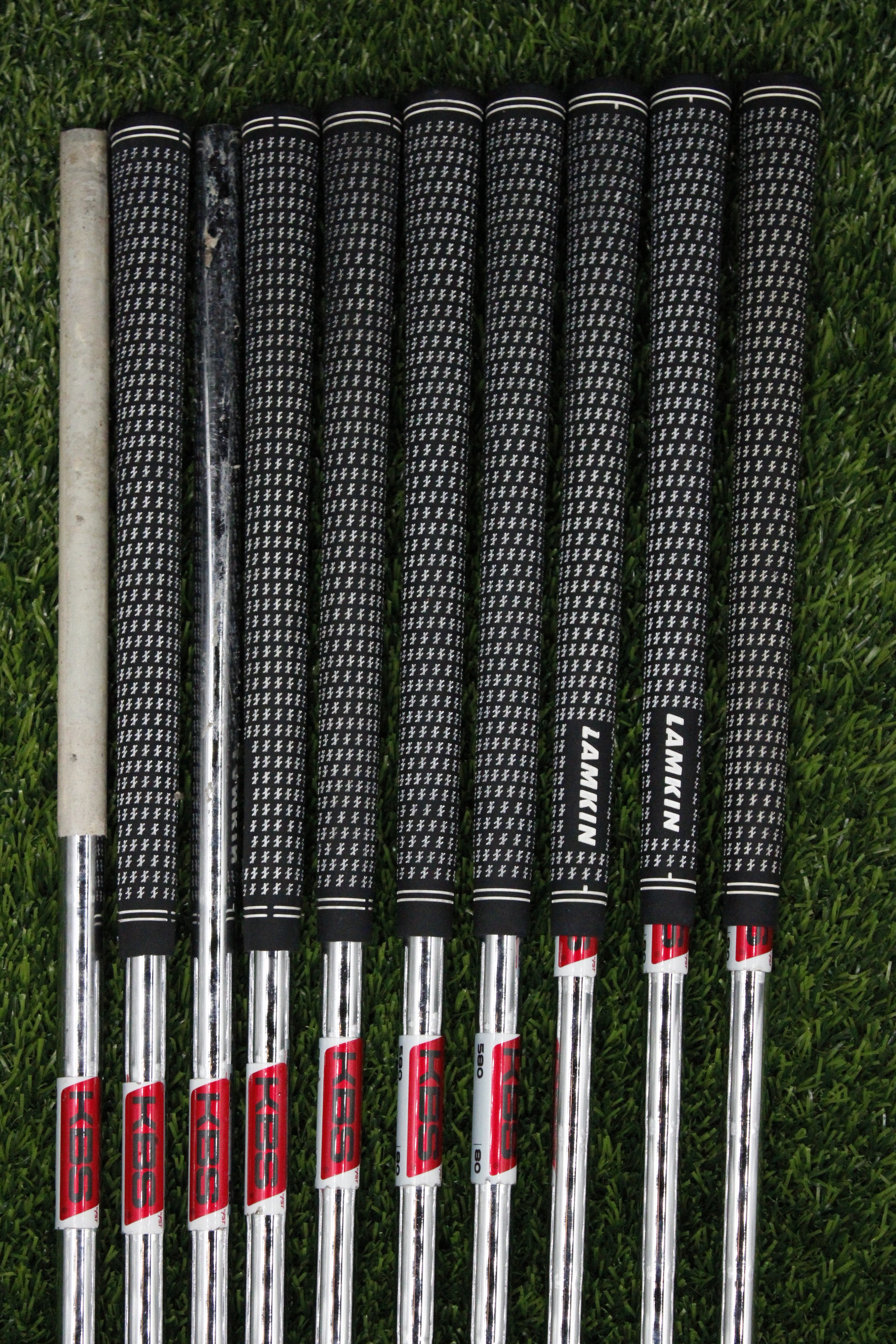 KBS 580 80g Regular Flex 4-PW GW SW LW Iron Set Steel Shaft .370 Tip -1.0"