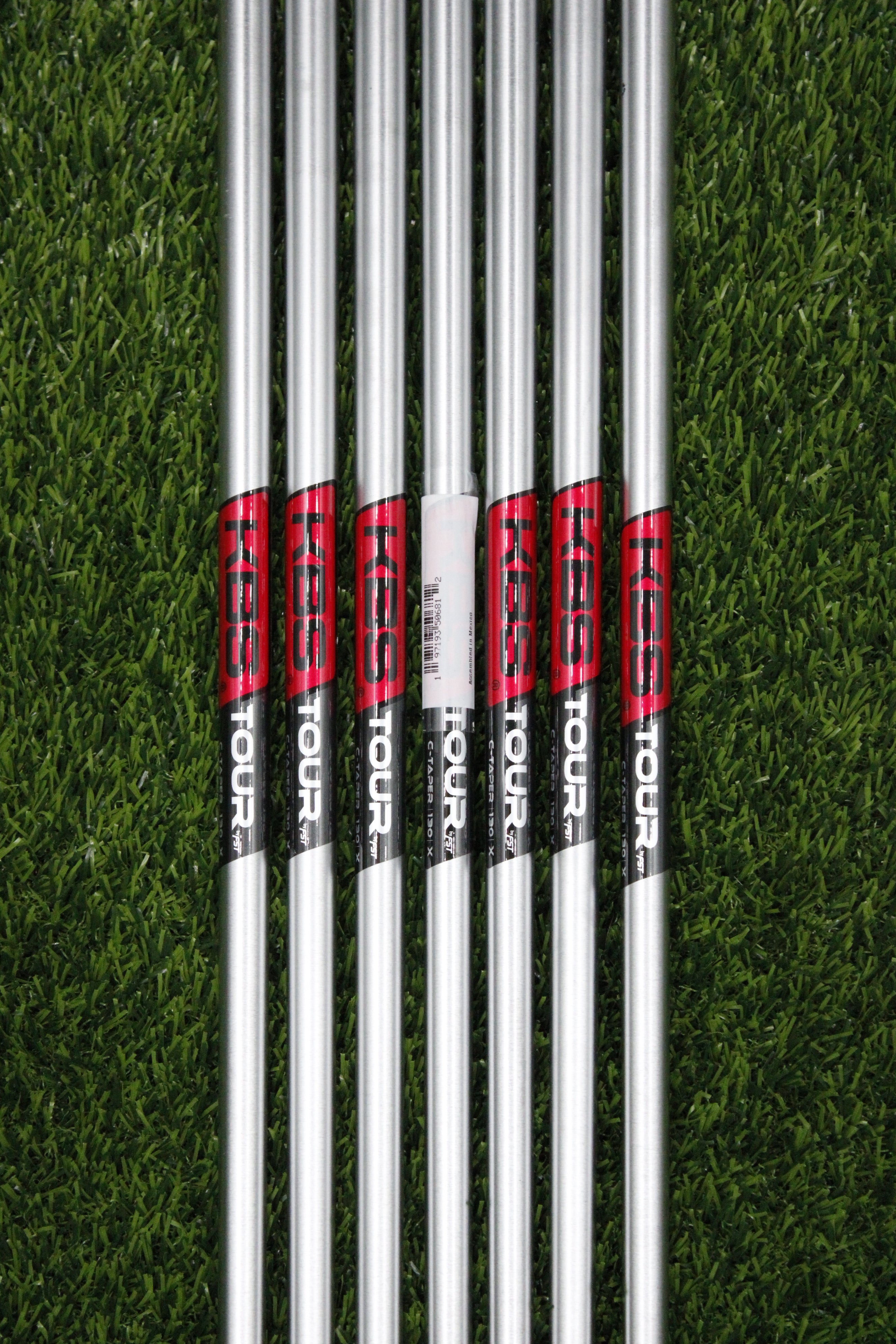 KBS C-Taper 130g Extra Stiff Flex 4-PW Iron Set Steel Shaft .370 Tip Std Length