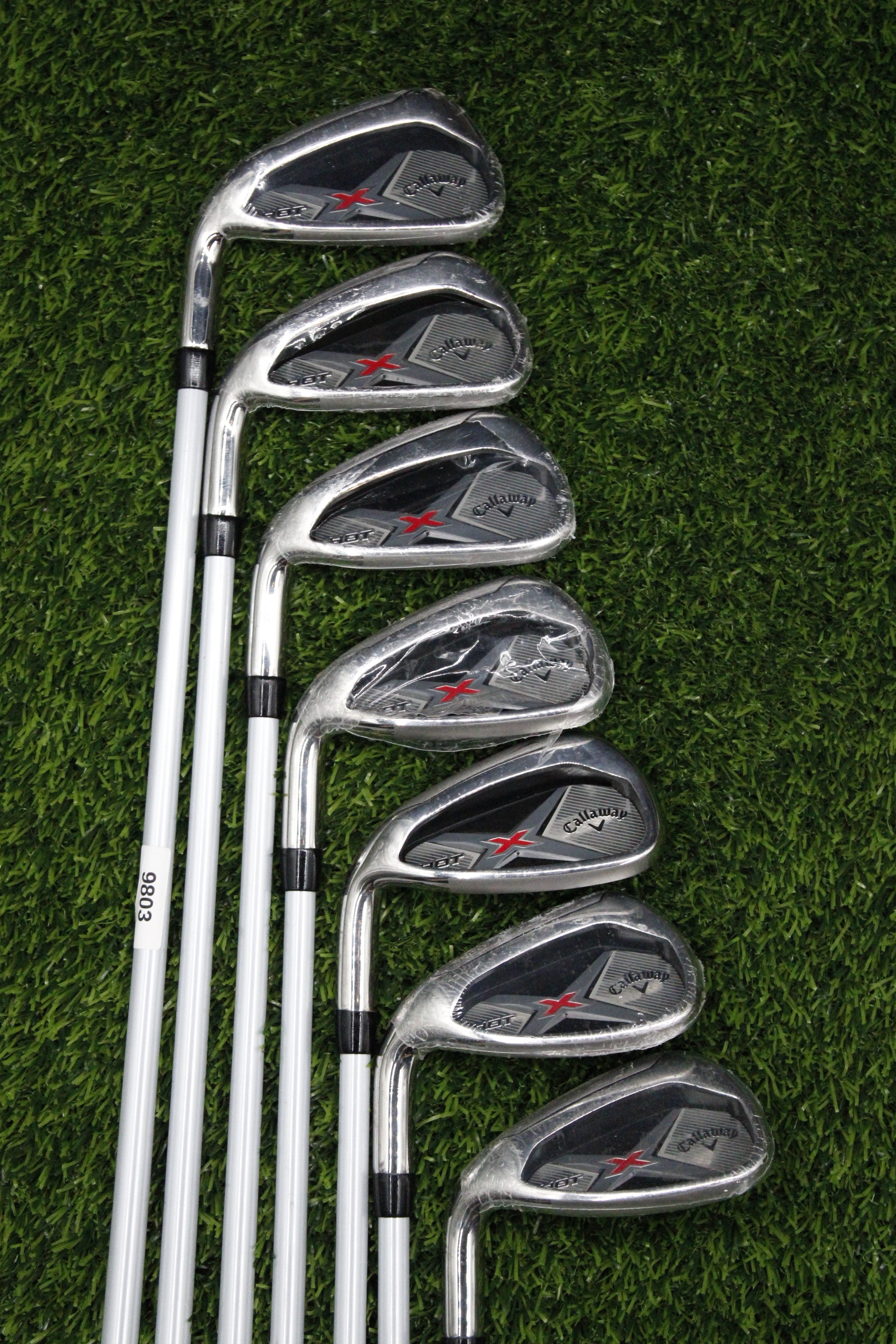 NEW WOMEN Lefty Callaway 2013 X Hot Iron Set 5-PW AW L Flex -0.5"