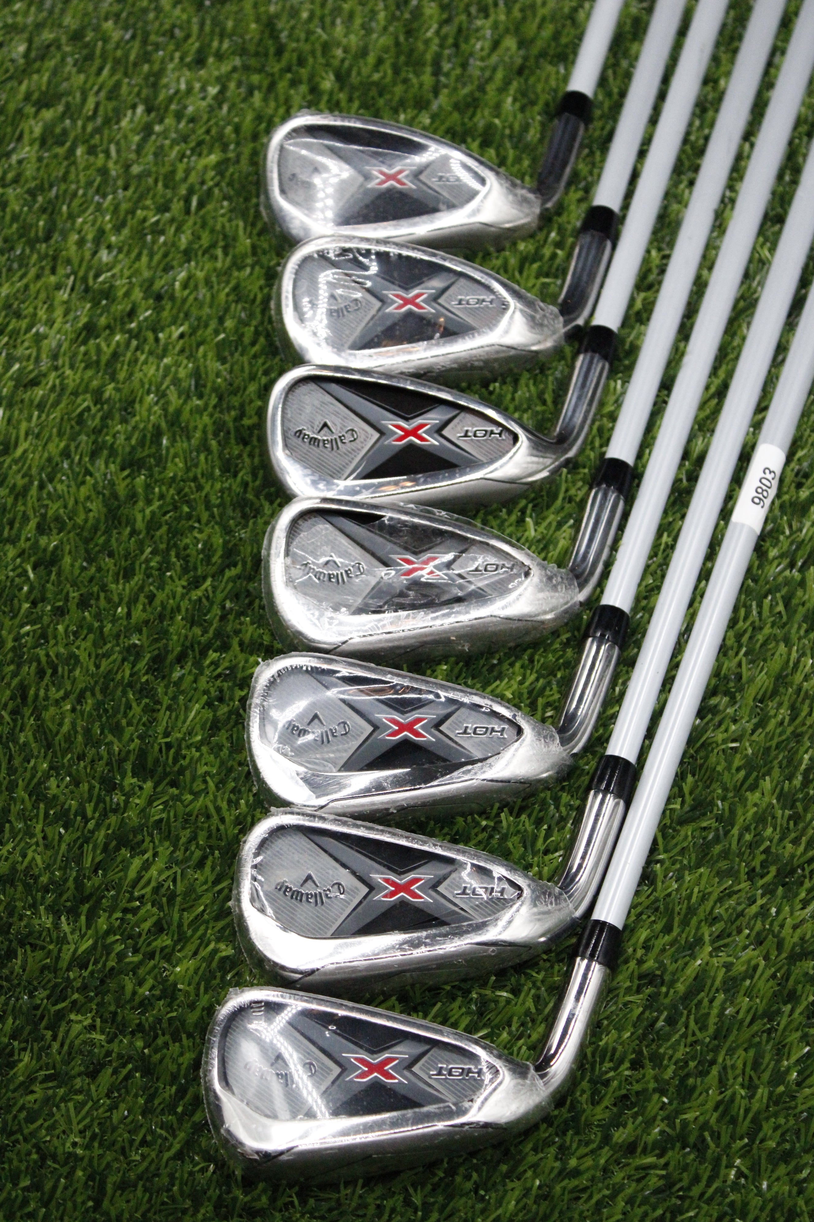 NEW WOMEN Lefty Callaway 2013 X Hot Iron Set 5-PW AW L Flex -0.5"