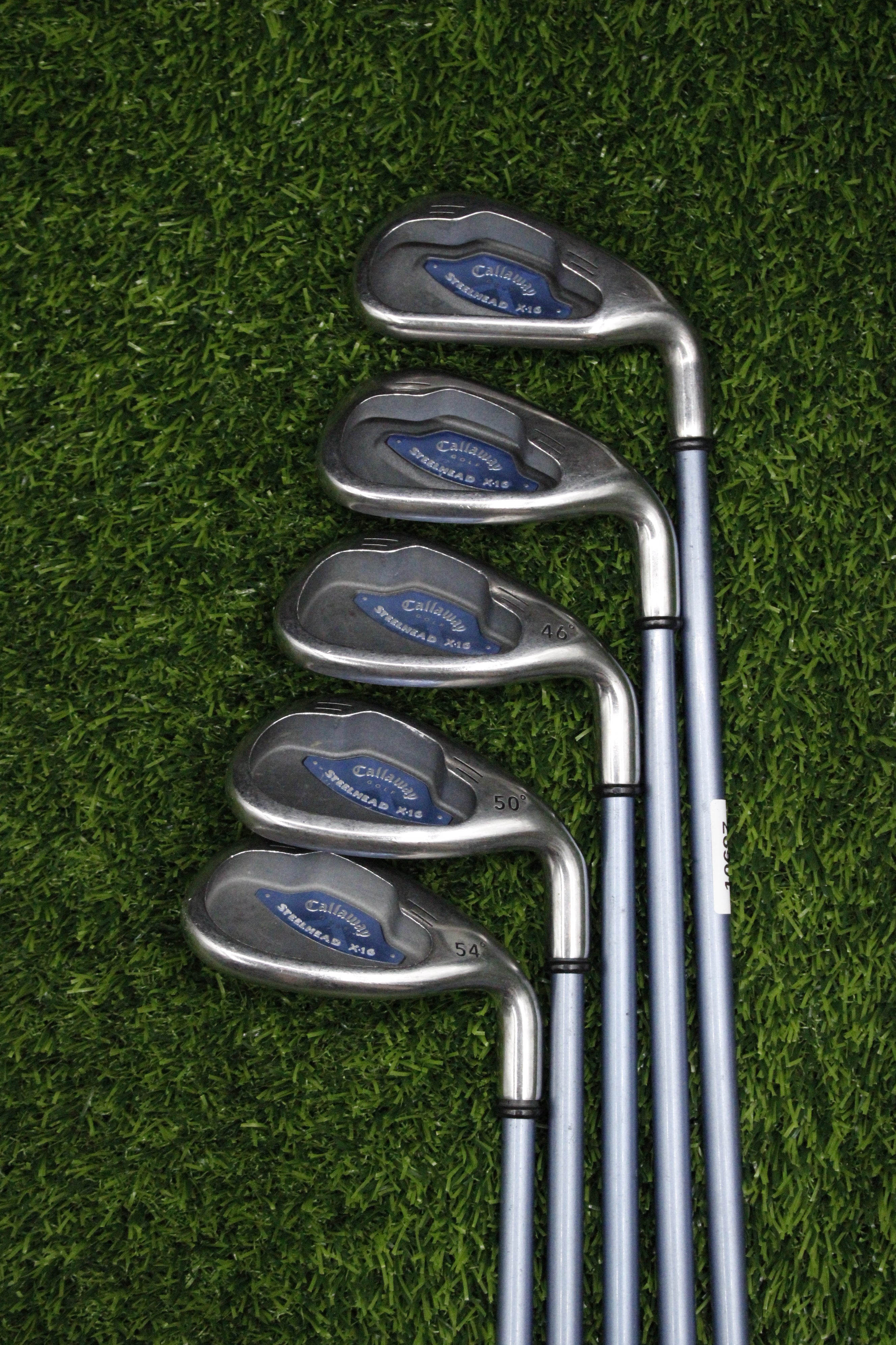 WOMEN Callaway X-16 Iron Set 7i 9-PW AW SW L Flex -0.5"