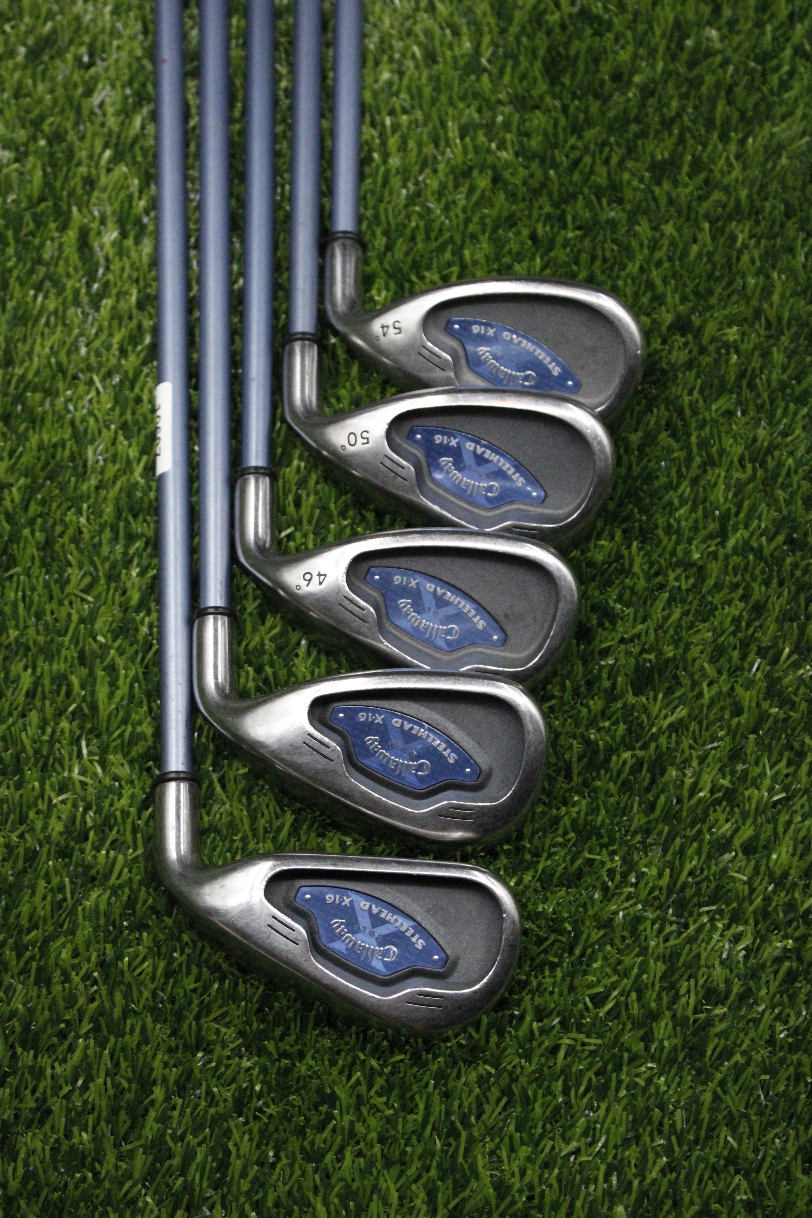 WOMEN Callaway X-16 Iron Set 7i 9-PW AW SW L Flex -0.5"