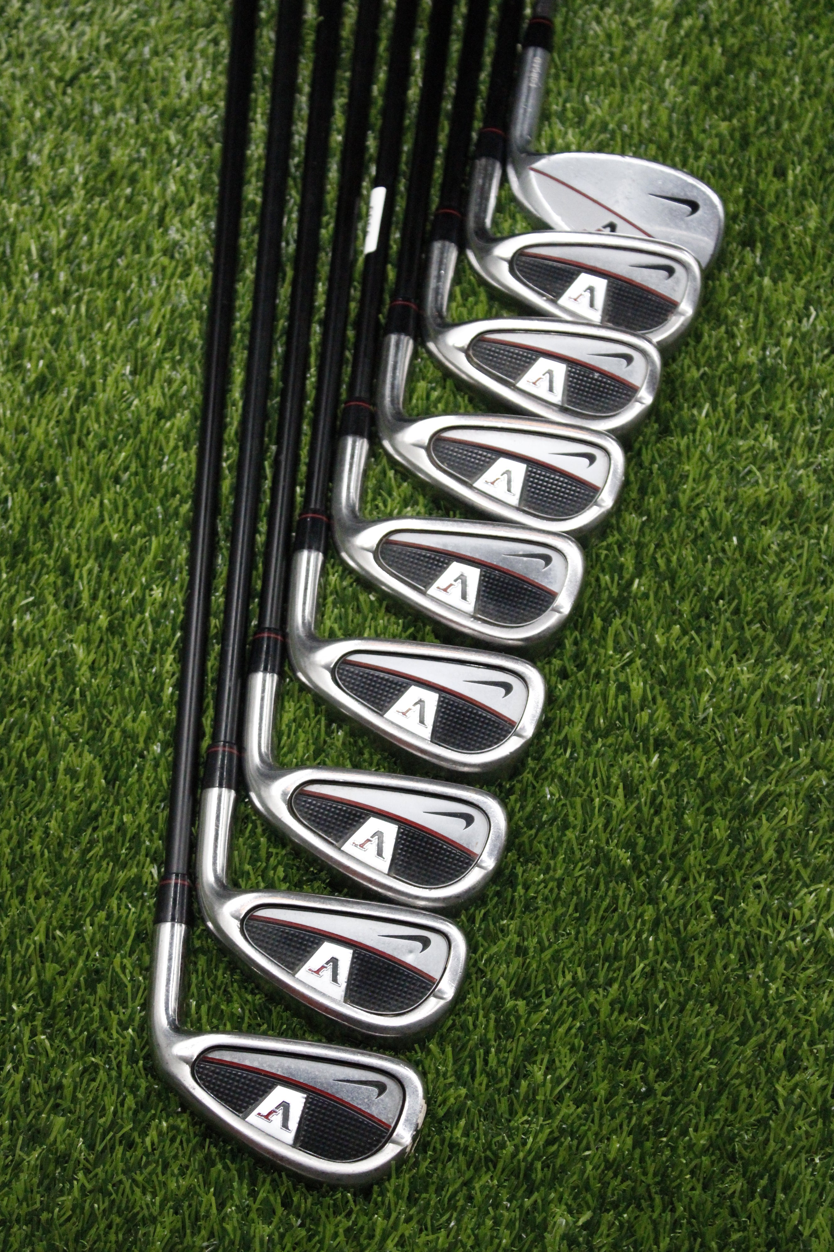 Nike Victory Red Cavity Back Iron Set 3-PW AW SR Flex -1.0"